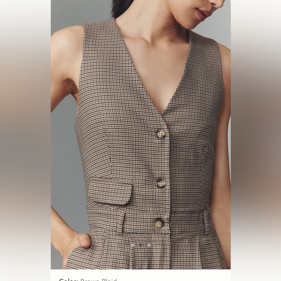 Anthropologie The Avery Wide-Leg Pleated Jumpsuit by Maeve NWT - Picture 2 of 7